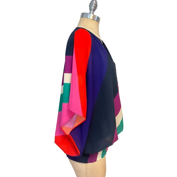 Trina Turk Colorful Geometric Blouse - Picture 5 of 8